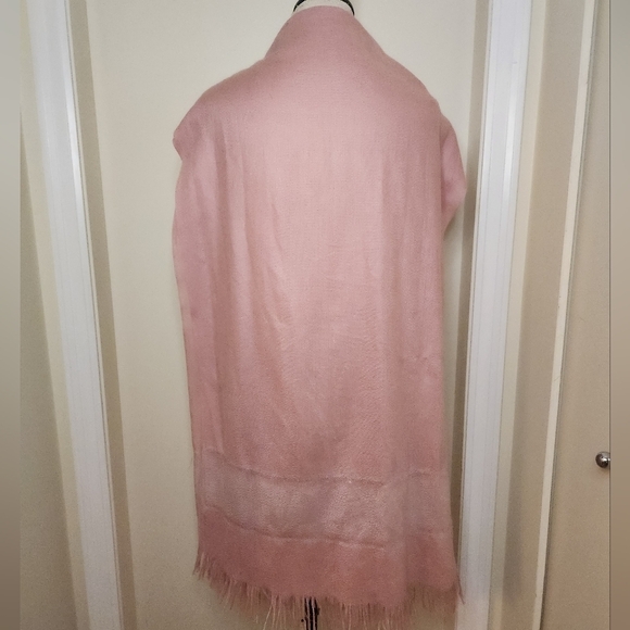 Vintage Pink Pashmina Silk Scarf - Picture 3 of 9